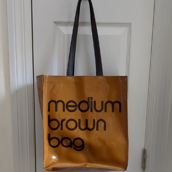 Bloomingdale's Patent Medium Brown Bag - Picture 1 of 6